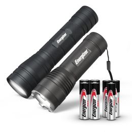 Flashlight Combo Pack, High Powered 1,000 Lumen Metal Torch Light and Bright 300 Lumen Mini Tactical EDC Flashlight, for Emergency, Camping